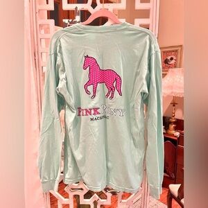 Mint pink pony Long Sleeve Tee